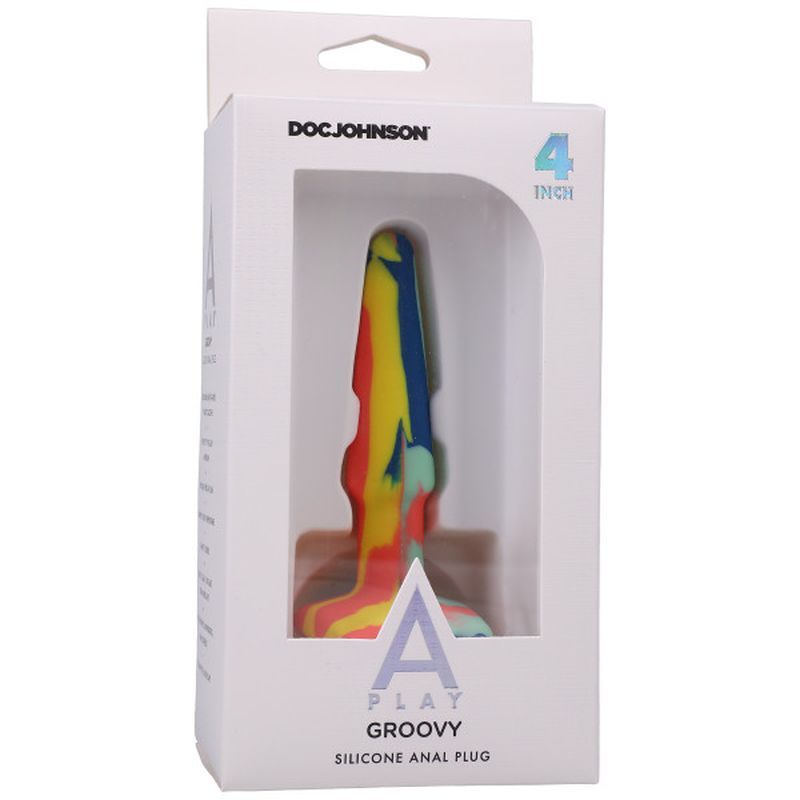 Groovy Silicone Anal Plug 4in Sunrise-0302-01-BX