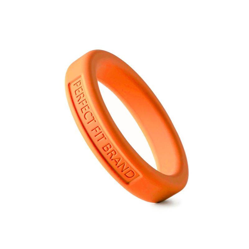 Classic Silicone Medium Stretch Penis Ring 44mm Orange-UB-127
