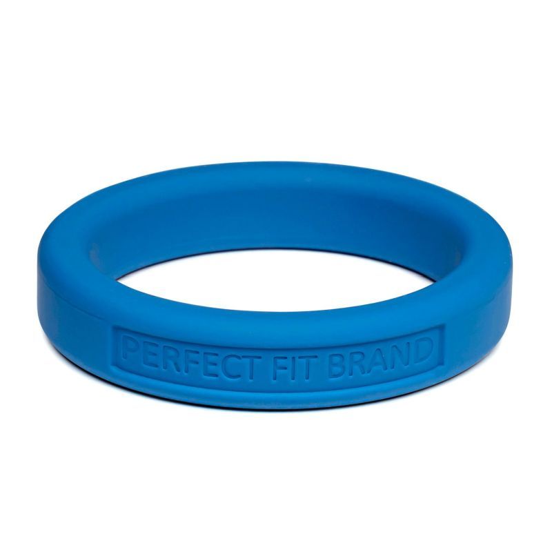 Classic Silicone Medium Stretch Penis Ring 44mm Blue-UB-129