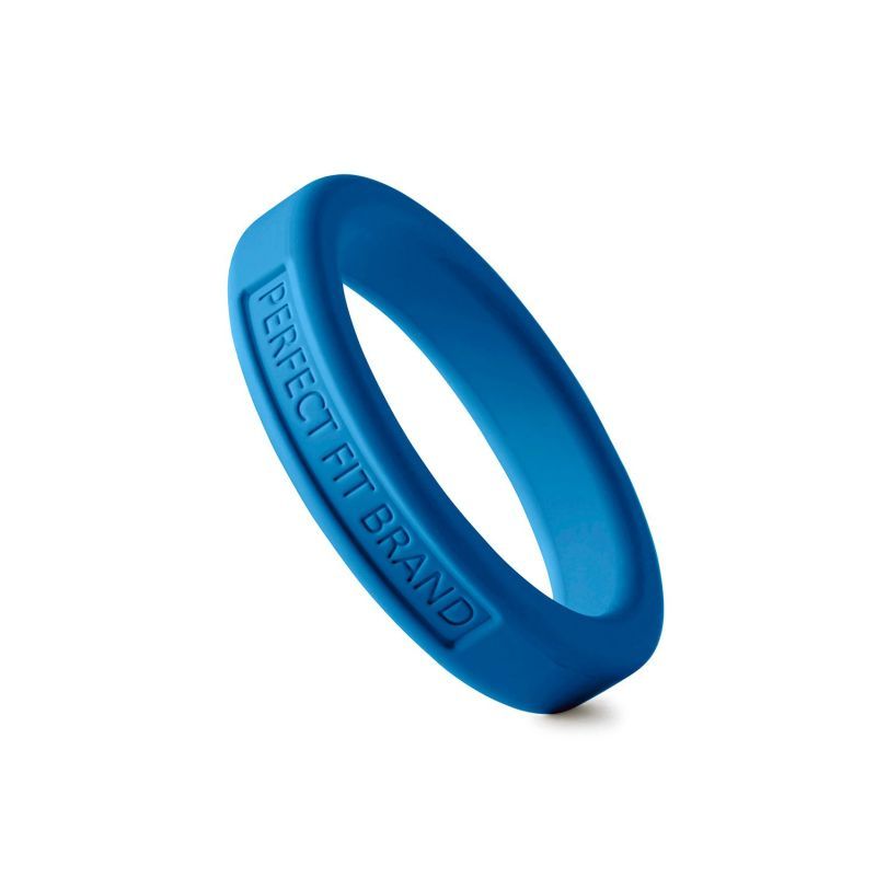 Classic Silicone Medium Stretch Penis Ring 44mm Blue-UB-129