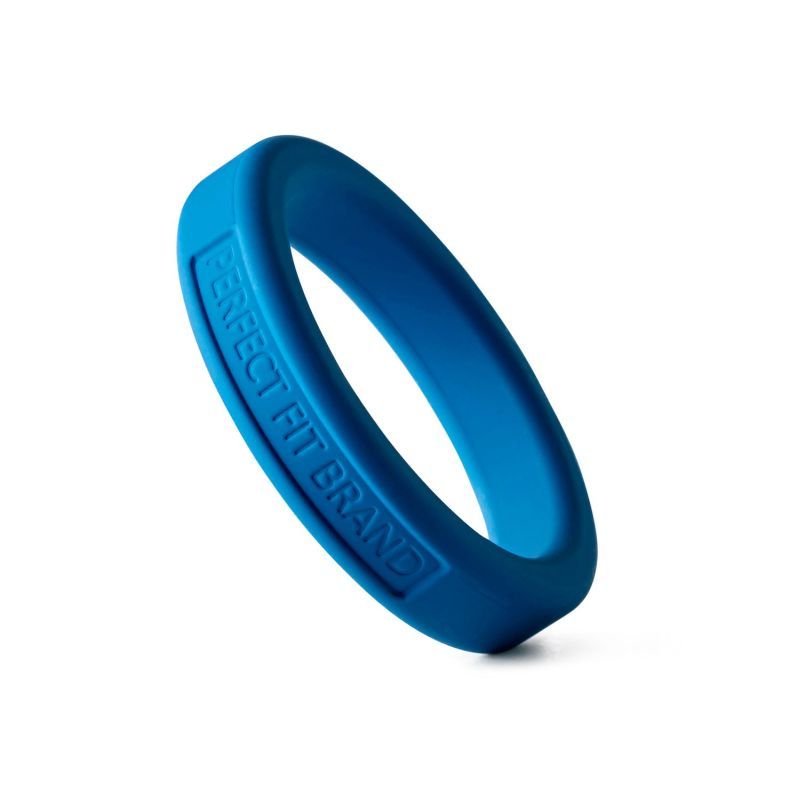 Classic Silicone Medium Stretch Penis Ring 44mm Blue-UB-129