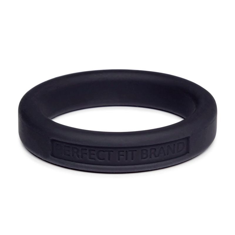 Classic Silicone Medium Stretch Penis Ring 44mm Black-UB-133