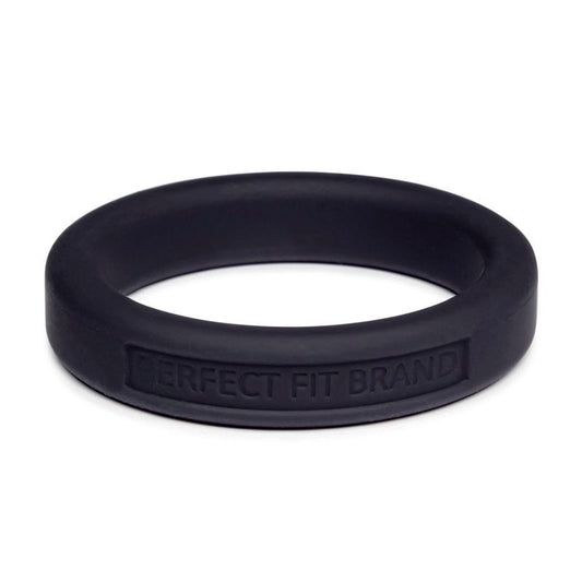 Classic Silicone Medium Stretch Penis Ring 44mm Black-UB-133