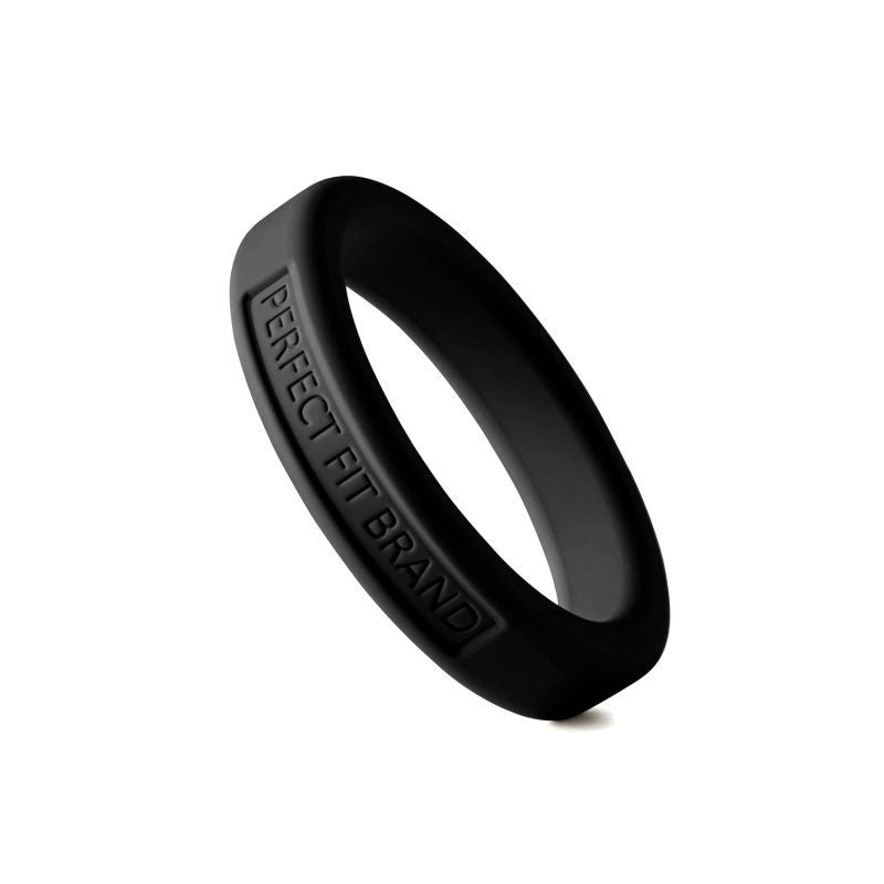 Classic Silicone Medium Stretch Penis Ring 44mm Black-UB-133