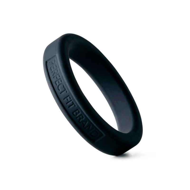 Classic Silicone Medium Stretch Penis Ring 44mm Black-UB-133