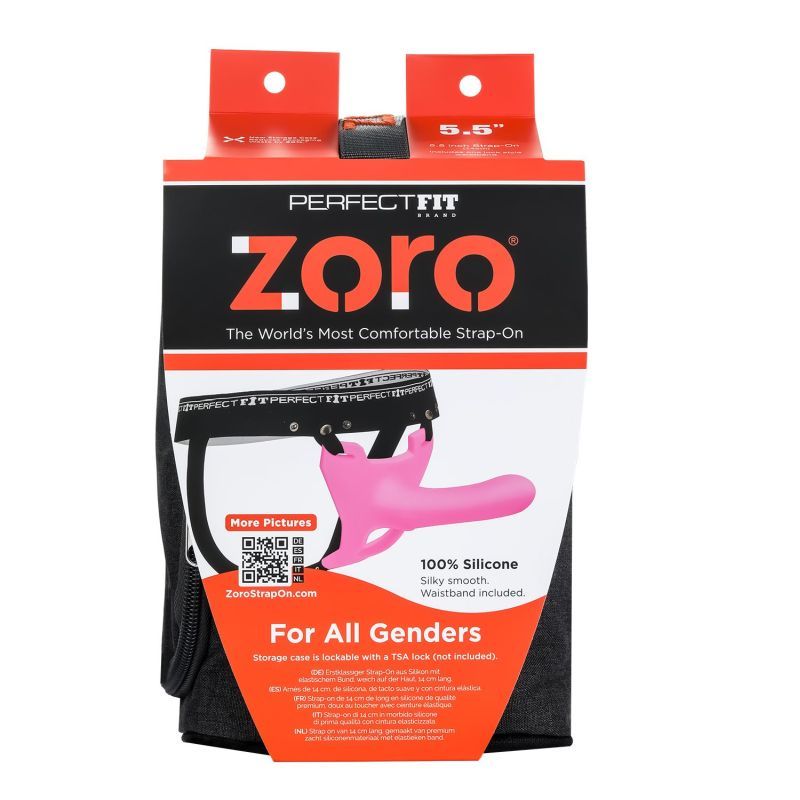 Zoro Strap-On 5.5in Pink-ZR-051