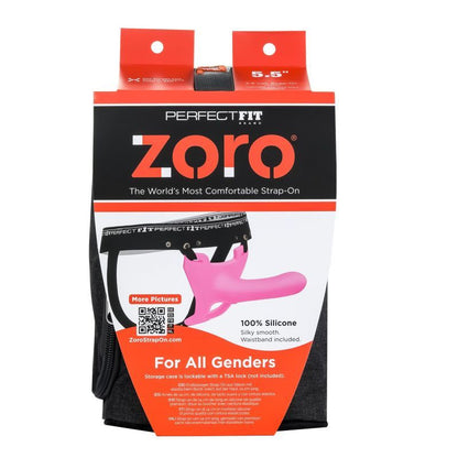 Zoro Strap-On 5.5in Pink-ZR-051