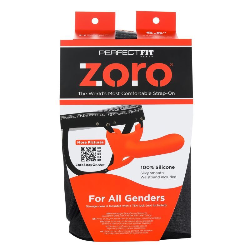 Zoro Strap-On 6.5in Orange-ZR-067