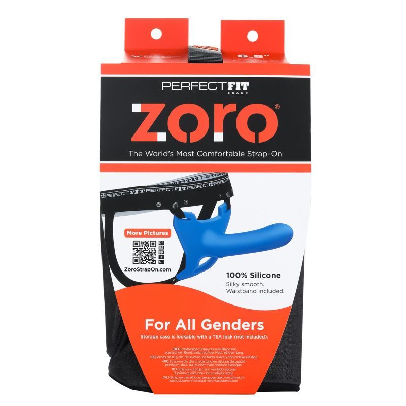Zoro Strap-On 6.5in Blue-ZR-069