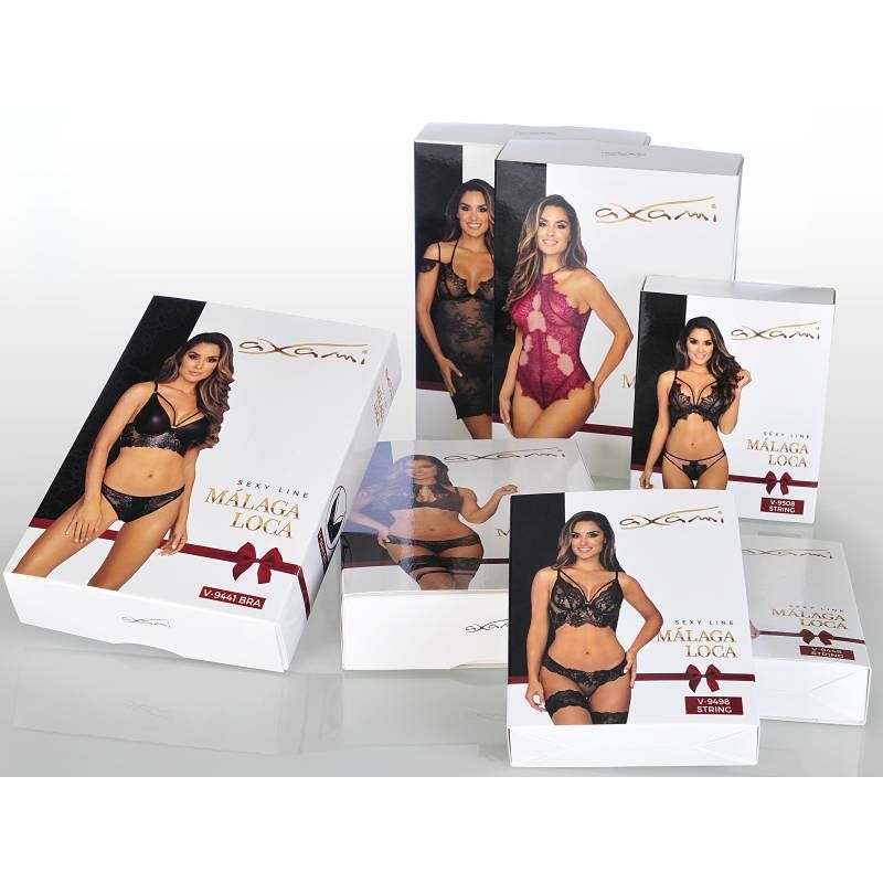 Stretch Wetlook Strappy G-String Black-V-8348-BLK-M