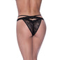 Peek-A-Boo Cheeky Panty Black-P400-BLK-MED