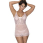 Lace Chemise and G-String Blush-M280-BLS-MED