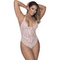 Mesh and Lace Teddy Blush-M282-BLS-MED