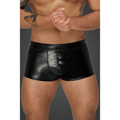 Snake Wetlook Short Shorts-H069-BLK-S