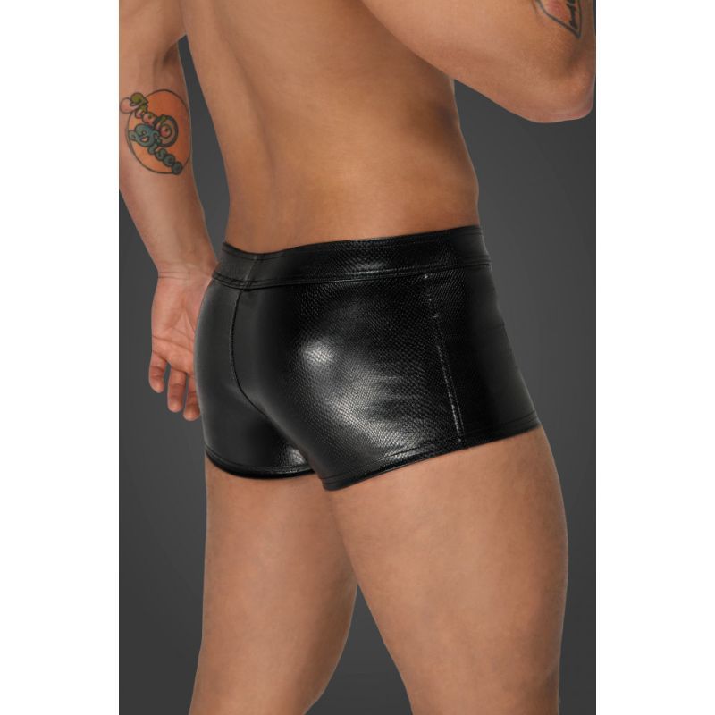 Snake Wetlook Short Shorts-H069-BLK-S
