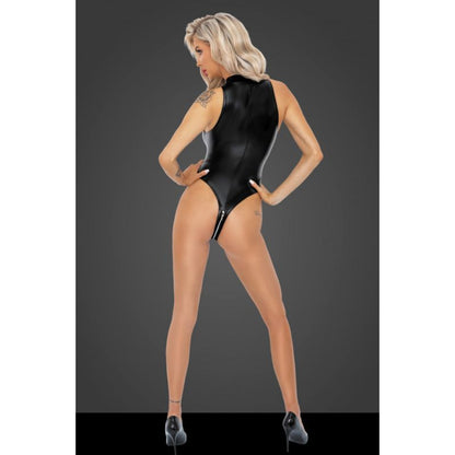 Powerwetlook Body with Front Zipper-F294-BLK-L