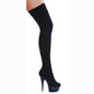Stiletto Stretch Lycra Thigh High Boot Black 6in-609-SKI-BLK-7