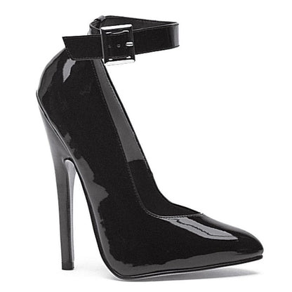 Fetish Pump w Ankle Strap Black 6in-8261-BLK-7