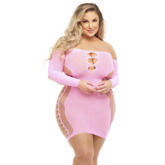 Diamond Drippin Dress Pink-25119X-PNK-O/S