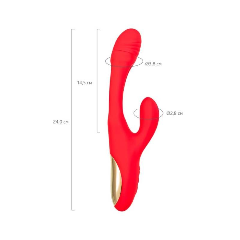 JOS Patti Moving Tongue Rabbit Vibrator Red-783055