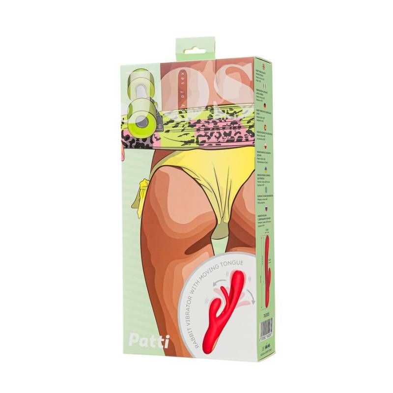 JOS Patti Moving Tongue Rabbit Vibrator Red-783055