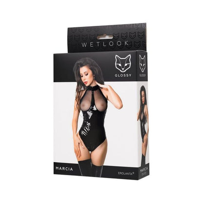 Glossy Marcia Bodysuit-955047-BLK-M