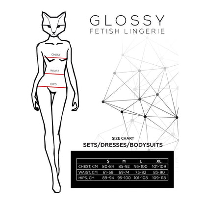 Glossy Kellie Mini Skirt-955049-RED-S