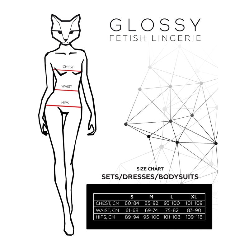Glossy Leanne Mini Skirt-955050-BLK-L