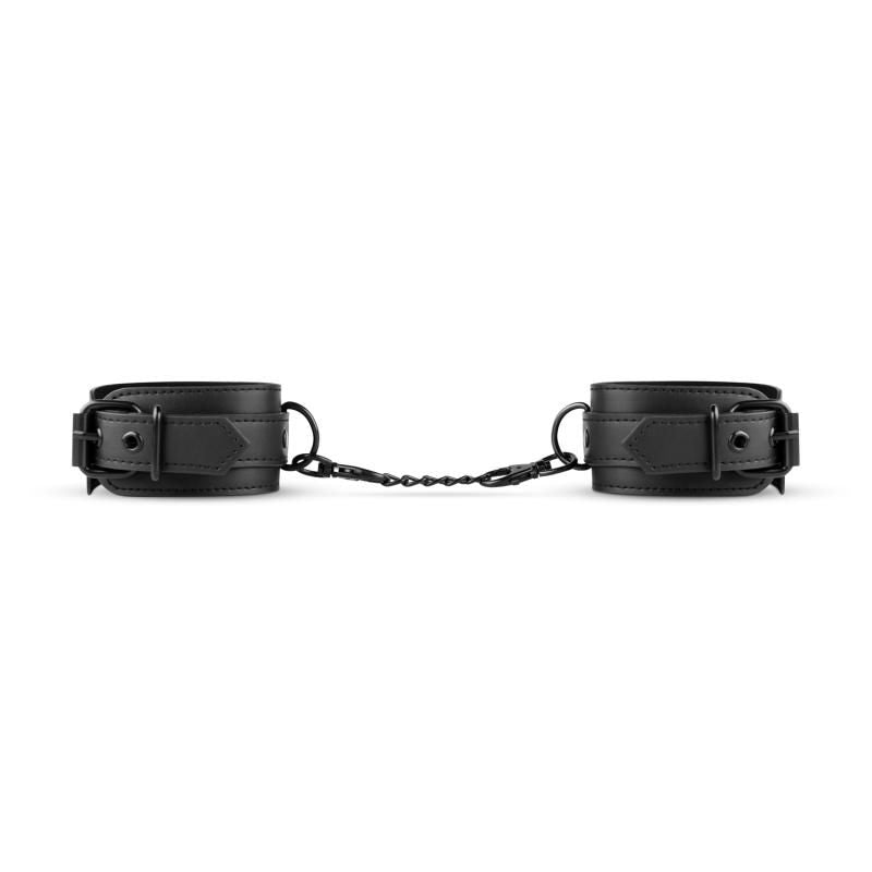 Faux Leather Handcuffs Black-BF001BLK