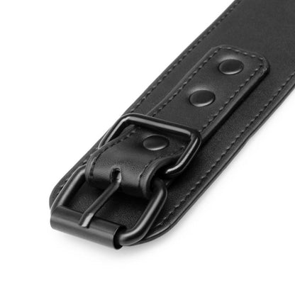 Faux Leather Handcuffs Black-BF001BLK