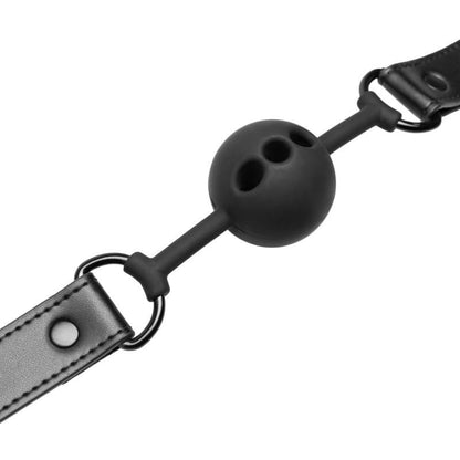 Breathable Silicone Ball Gag Black-BF016BLK
