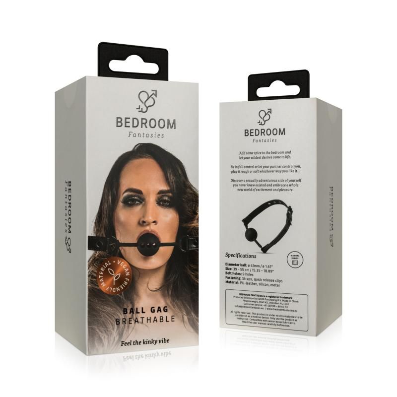 Breathable Silicone Ball Gag Black-BF016BLK