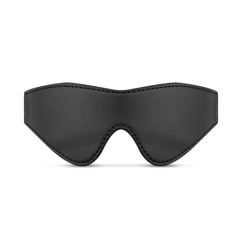 Faux Leather Blindfold Black-BF024BLK