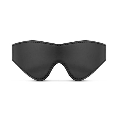 Faux Leather Blindfold Black-BF024BLK