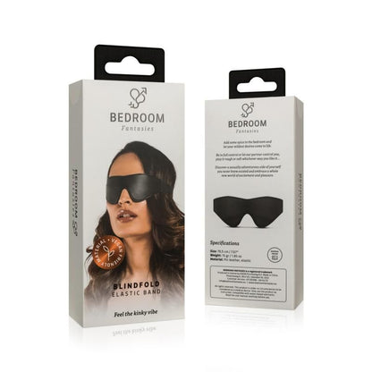 Faux Leather Blindfold Black-BF024BLK