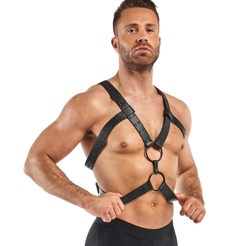Rocco Bondage Harness Black-BF027BLK