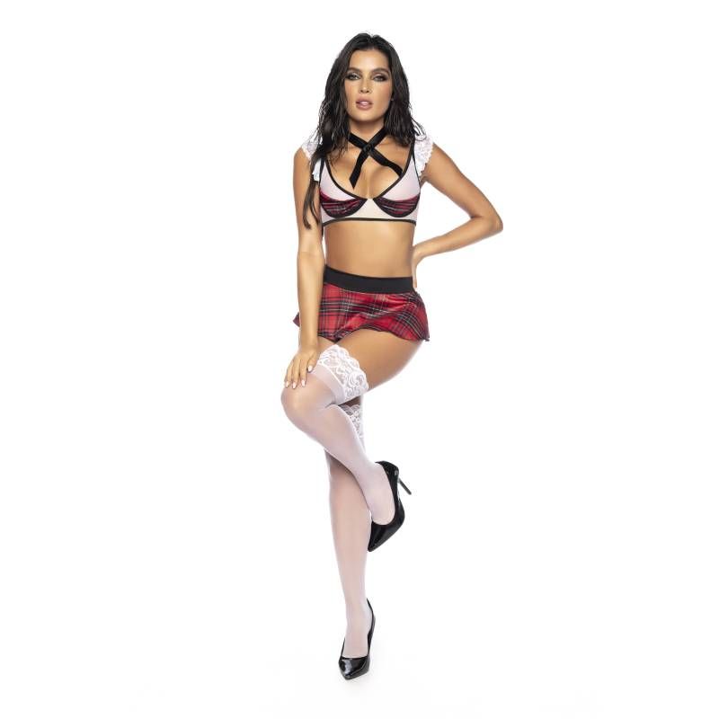 4 Pc Sexy Schoolgirl Costume-M60000-M/L