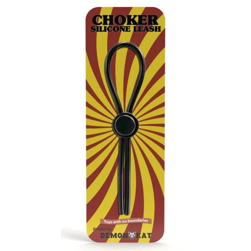 Silicone Choker Leash Black-DK2020