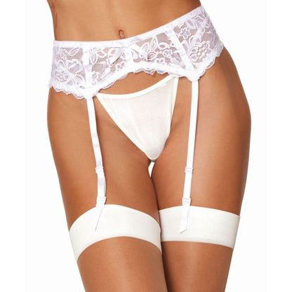 Dreamgirl Lace Garter Belt White-8735-WHT-O/S