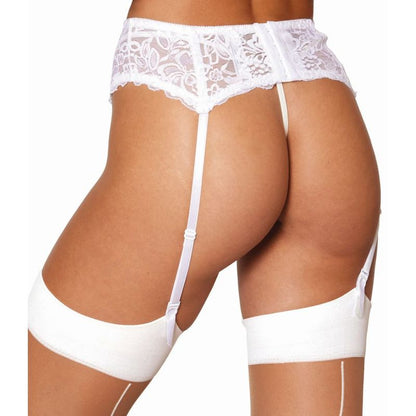 Dreamgirl Lace Garter Belt White-8735-WHT-O/S