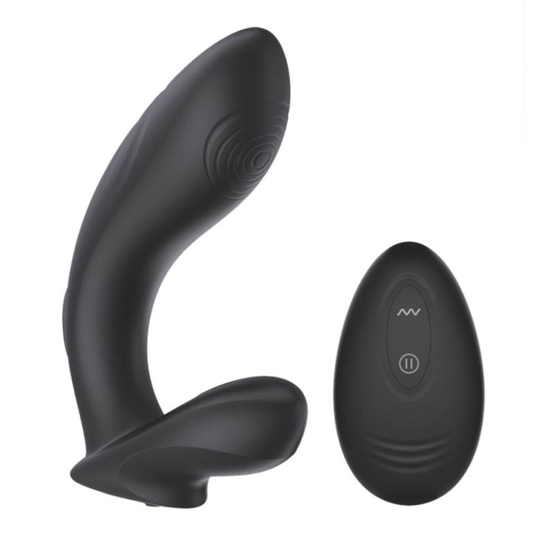 SXE Roger Remote Control Vibrating and Slapping Anal Dildo-SXE-0570