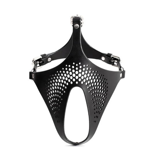Ex Machina Genuine Leather Mask Black-AS2404-BF0021CS -BLK