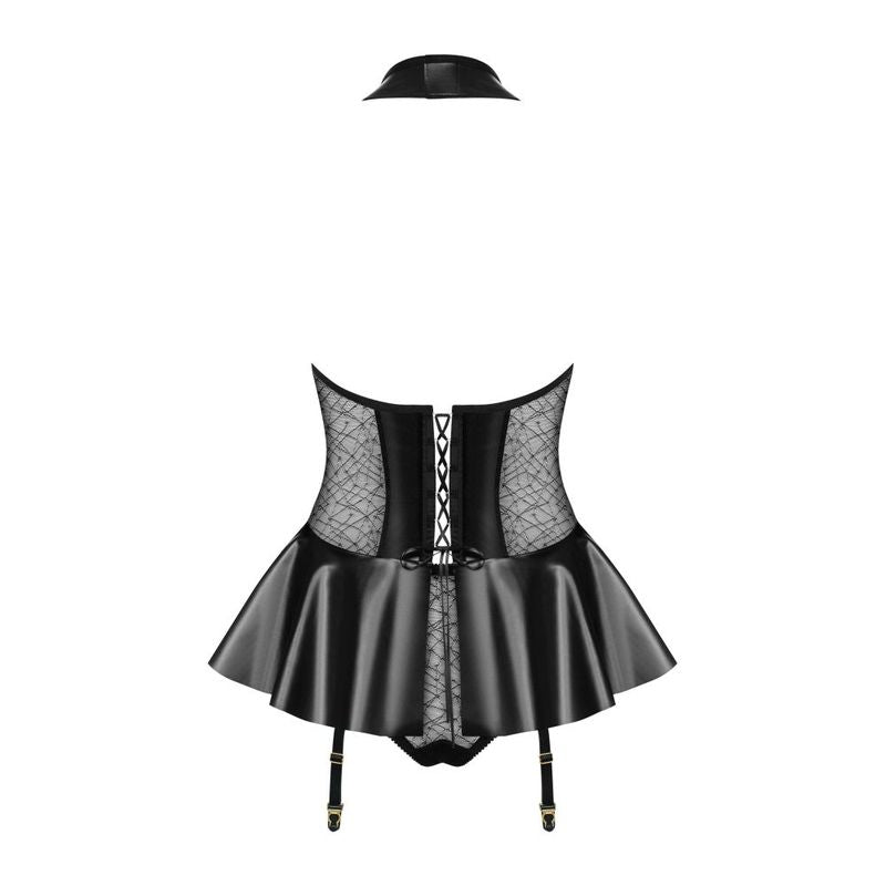 Hot Corset w Panties Black-859-COR-1-S/M