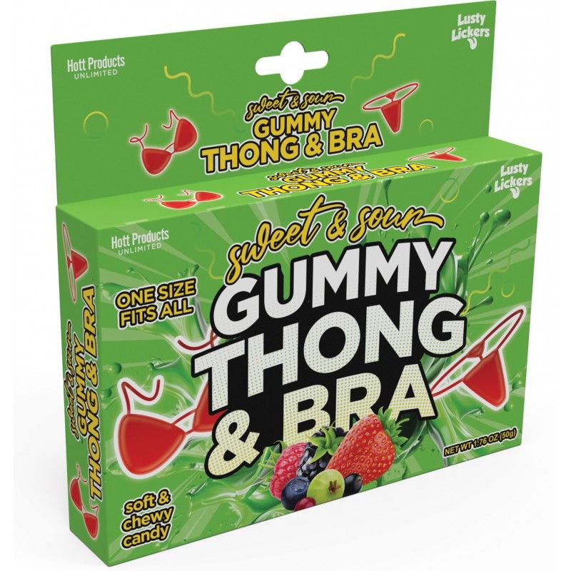 Sweet and Sour Gummy Thong and Bra-HP-3580