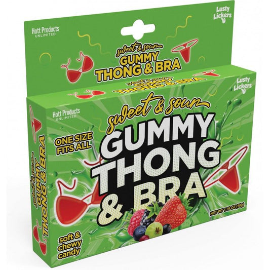 Sweet and Sour Gummy Thong and Bra-HP-3580