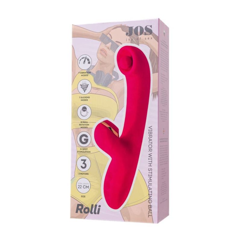 JOS Rolli Stimulating Ball Vibrator with Vaccuum Clitoral Stimulator-783061