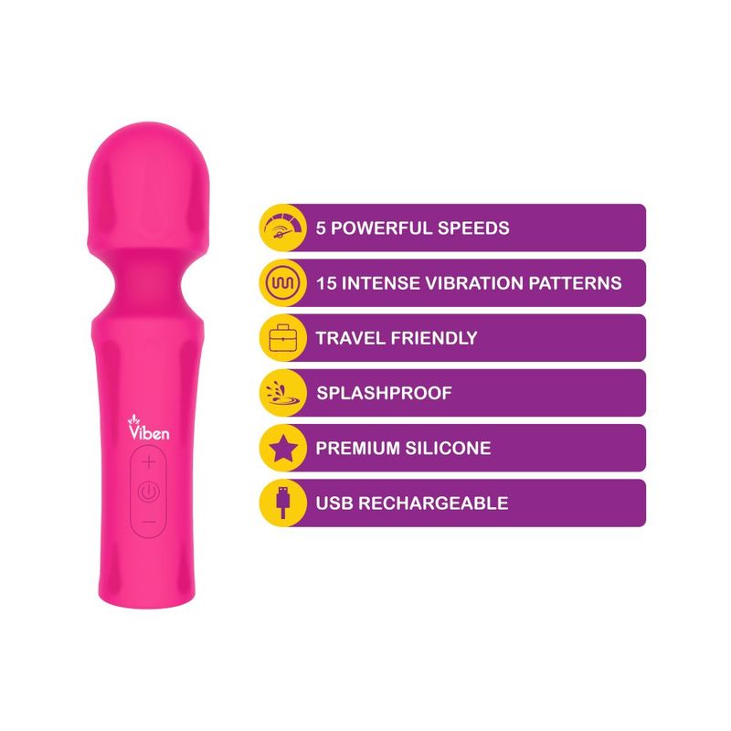 Viben Mighty Muse Massager Hot Pink-VB-75015