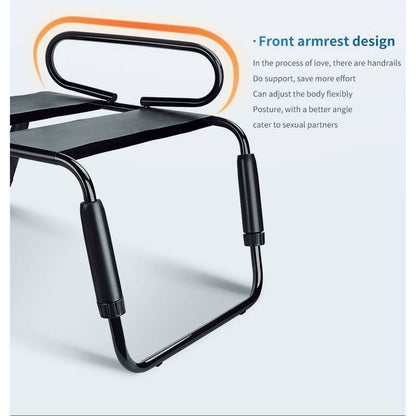 Sex Chair Adjustable Height Black w Handle and Arch Bridge-YDA-013TZ