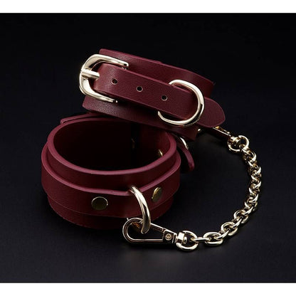 8 Pc Deluxe Bondage Play Kit Burgundy Gold-ZW-077A