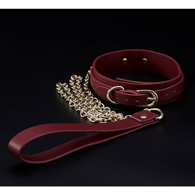 8 Pc Deluxe Bondage Play Kit Burgundy Gold-ZW-077A